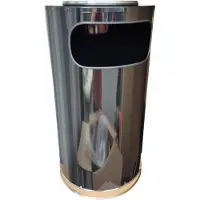 Rubbermaid Vuilnisbak anex asbak 45,4 ltr ATRIUM Zwart