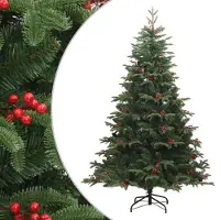 Selius Kunstkerstboom 180 cm met dennenappels en bessen en scharniersysteem