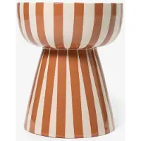 Sissy-Boy Terracotta gestreepte mushroom bijzettafel