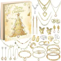 OCreon Adventskalender 2026 voor vrouwen, 24 sieraden, kerstkalender