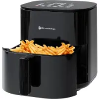 Kitchenbrothers Airfryer XL - 5L - 2000W - Heteluchtfriteuse - Dual Heating - 80ºC tot 200ºC - 8 Kookprogramma's - Zwart