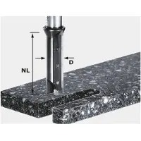 Festool 491110 Wentelplaat Lengte 105 mm Afmeting, Ø 14 mm Werklengte 45 mm Schachtdiameter 12 mm