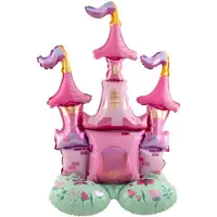 Folat Staande Folieballon - Prinsessen kasteel - 65 x 90 cm