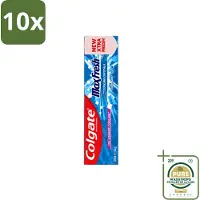 Colgate 10 x - Max Fresh - Cool Mint - Tandpasta - 100ml - Wasstrips - Tandpasta - Frisse Adem - Mondhygiëne - Cariës Bestrijden - Tandplak Verwijderen
