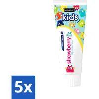 Sence 5 x - Kids 3-8 Jaar - Tandpasta - Aardbei Smaak - Vegan - 75 ml - Voordeelverpakking - 5 stuks