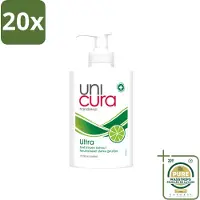Unicura 20 x - Vloeibare Zeep Ultra - Verzorgend - 250 ml Pomp - Wasstrips - Handzeep - Antibacteriële Handzeep - Handverzorging - Hygiëne - Natuurlijke Handzeep
