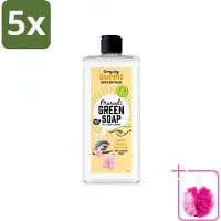 Marcels Green Soap 5 x - Every Day Shampoo - Vanilla & Cherry Blossom - Versterkt & verzorgt - 300 ml - Bulkverpakking - Dagelijks shampoo - Douchemop - Natuurlijke shampoo