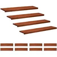 vidaXL Trapmatten 12 st Bruin 110 x 30 x 2 cm Massief beukenhout