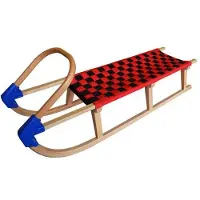EL-GA Bohemia Sport houten slee LAVINA, 125 cm - rood