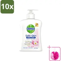 Dettol 10 x - Handzeep - Antibacterieel - Hydraterend - Kamille - 250 ml - Bulkverpakking - Handzeep - Douchemop - Antibacterieel
