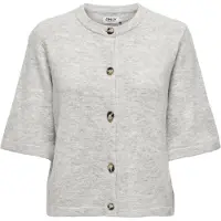 ONLY Gebreid vest 'ONLCamilla' grijs gemêleerd
