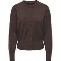 ONLY Gebreid vest 'ONLMIO' donkerbruin