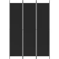 vidaXL Kamerscherm met 3 panelen 150x220 cm stof zwart