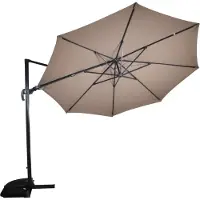Lesli Living Grote Zweefparasol VirgoFlex Taupe 3,5m van