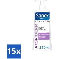 Sanex 15 x Geavanceerd - Atopiderm - Bodylotion - 250 ml - Atopiderm - Huidbarrière - Voedende Oliën