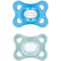 Mam Comfort Fopspeen silicone 3-12 maanden 2 stuks blauw/mint