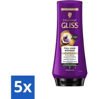 GLISS 5 x Conditioner Full Hair Wonder - 200 ml - Voordeelverpakking - 5 stuks