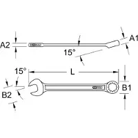 Ks Tools 519.0658 5190658 Ring-steeksleutel Sleutelbreedte (metrisch) 18 mm