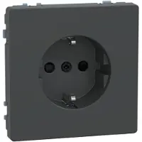 Merten SCHUKO-stopcontact, BRS, schroefklemmen, antraciet, systeemdesign, 1 stuk.