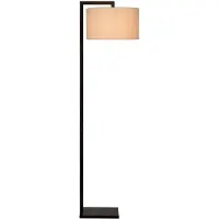 Atmooz staande lamp Bolivia – E27 – Tafel-/staande lamp – Woonkamer – Zwart-witte lampenkap – Hoogte 158 cm – Metaal