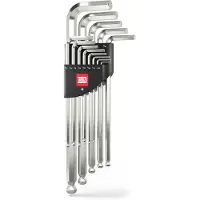Inbus Sleutelset met Balhoofd 13 Delig 0.05-3/8" - Duits Kwaliteit