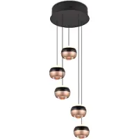 TRIO Hanglamp Orbit 5-lichts rond