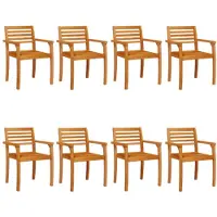 vidaXL Tuinstoelen 8 st 59x55x85 cm massief acaciahout