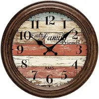 Merkloos Analoge Wandklok met Antiek Uiterlijk en Quartz Mechanisme