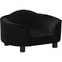 Syfax Hondenbank 67x47x36 cm pluche zwart