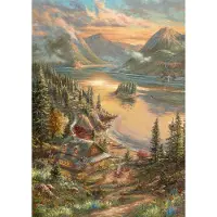 Schmidt Thomas Kinkade Studios: Prachtig uitzicht aan het meer (500 stukjes)