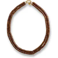 BONNIE STUDIOS Dames Sieraden Moos Double Brown Necklace - Bruin - Maat ONESIZE