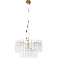 LUCANDE Hanglampe , Leanna, dimbare, Doorzichtig, Woonkamer, Glas, Modern