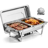 Vevor Chafing Dish Set 8,5 liter roestvrijstalen warmhoudbak voor buffetten