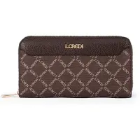 L.credi portemonnee Filiberta Zip Around Wallet Chocolate donkerbruin