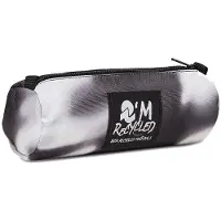 Invicta potloodhouder, etui voor potloden, zwart, logo bedrukt, potloodhouder voor school
