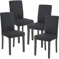 En.casa Eetkamerstoel set van 4 Hamburg eetkamerstoelen zwart []