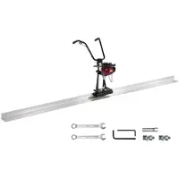 Vevor gasbeton egalisatiemachine, met 1830 mm aluminium plaat, rechte rand, 4-takt cementafwerkings vibratiemotor met in hoogte verstelbare handgrepen, hoogwaardige betonwerktuigen, 6500 RPM, 4 ft