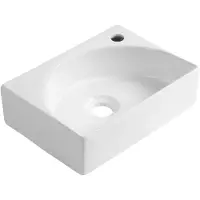 Hak Rubic Keramische wastafel 34x25cm, wit