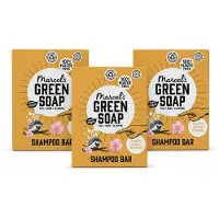 Marcels Green Soap 3 x Marcel's Green Soap Shampoobar - Vanille & Kersenbloesem - 90 g - Voordeelverpakking - 3 stuks