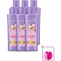 Unilever 6 x Andrélon Extra Glans Shampoo - 250 ml - Voordeelverpakking - 6 stuks