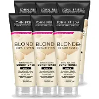 John Frieda 6 x Blonde+ Repair Conditioner voor beschadigd blond haar - 250 ml - Voordeelverpakking - 6 stuks