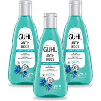 Guhl 3 x Anti-roos shampoo met blauwe malva - 250 ml - Voordeelverpakking - 3 stuks