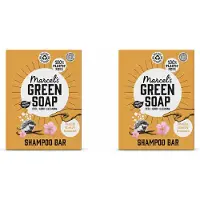 Marcels Green Soap 2 x Marcel's Green Soap Shampoobar - Vanille & Kersenbloesem - 90 g - Voordeelverpakking - 2 stuks