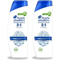 Head & shoulders 2 x Classic 2-in-1 anti-roos shampoo, 400 ml - voordeelverpakking - 2 stuks