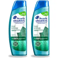 Head & shoulders 2 x - Anti-Roos Shampoo - Pure Intense - Kalmeert Jeuk - 250 ml - Voordeelverpakking - 2 stuks
