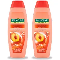Palmolive 2 x - Naturals - 2in1 Shampoo - Perzik - Hydra Balance - 350 ml - Voordeelverpakking - 2 stuks