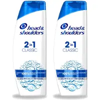 Head & shoulders 2 x - 2in1 Anti-Roos Shampoo & Conditioner - Classic - 270 ml - Voordeelverpakking - 2 stuks