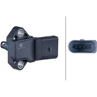 Hella Ladedruk sensor, artikelnummer 6PP 358 152-251, geschikt voor VW Golf VII (hatchback, modellen 5G1, BQ1, BE1, BE2)