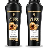 GLISS 2 x - Shampoo - Ultimate Repair - Voor Intensief Herstel - 250 ml - Voordeelverpakking - 2 stuks