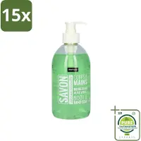 Sence 15 x - Refreshing Aloe Vera - Handzeep - Savon - 500 ml - Grootverpakking - Aloe Vera Handzeep - Handverzorging - Hydraterende Handzeep - Frisse Handen - Vloeibare Handzeep